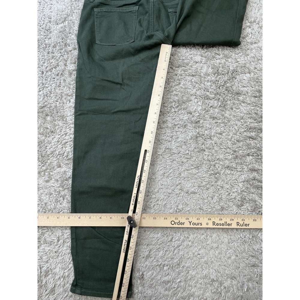 Just Black Jeans Womens 31P Green Skinny Denim Made in USA Five Pocket - Picture 8 of 10